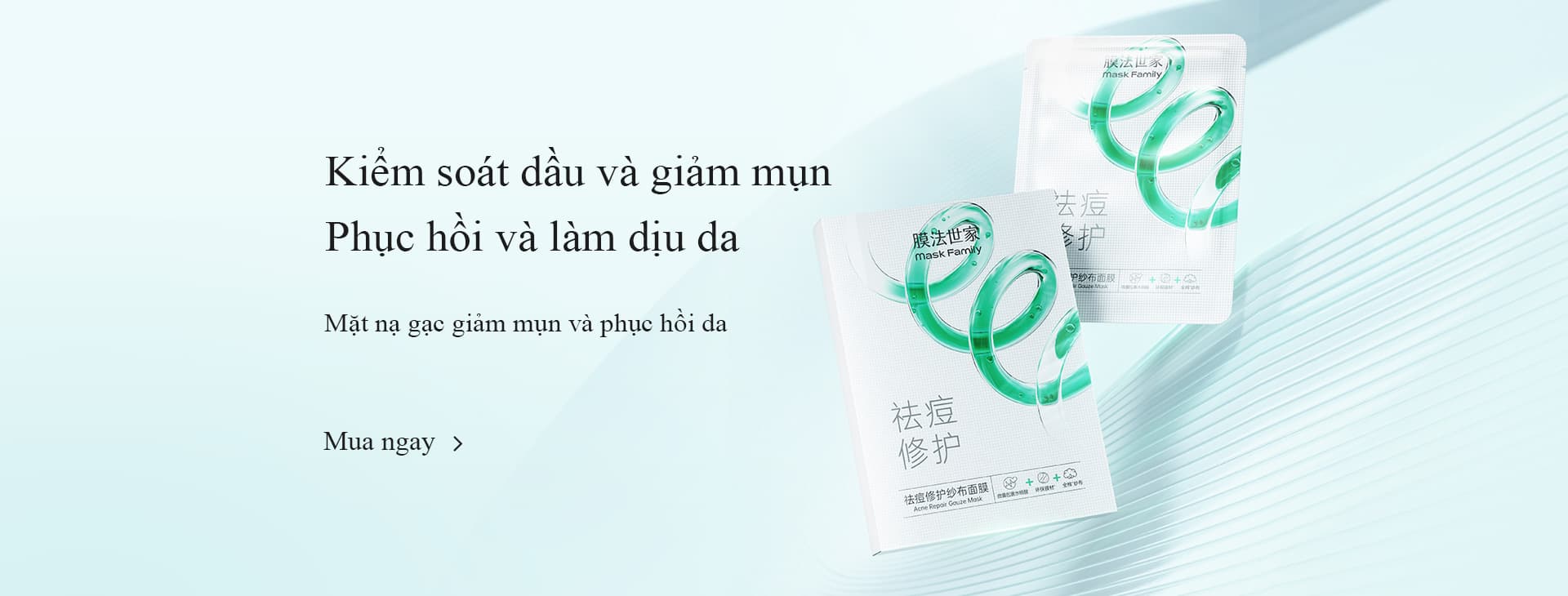 Mặt nạ gạc giảm mụn và phục hồi da